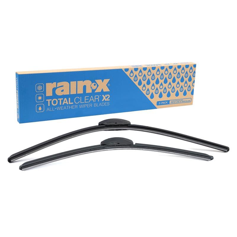 Rain-X 5079279-2 Latitude 2-In-1 Water Repellent Wiper Blades, 22 Inch Windshield Wipers (Pack Of 1), Automotive Replacement Windshield Wiper Blades With Patented Rain-X Water Repellency Formula