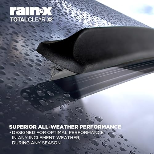 Rain-X 5079279-2 Latitude 2-In-1 Water Repellent Wiper Blades, 22 Inch Windshield Wipers (Pack Of 1), Automotive Replacement Windshield Wiper Blades With Patented Rain-X Water Repellency Formula