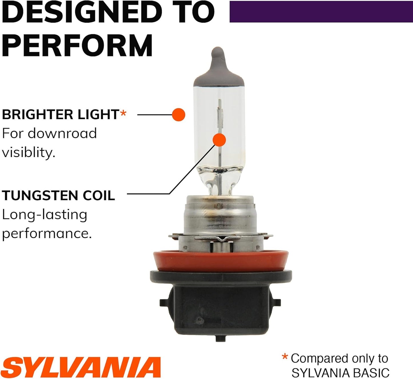 SYLVANIA - H11 XtraVision - High Performance Halogen Headlight Bulb, High Beam, Low Beam and Fog Replacement Bulb (Contains 2 Bulbs)