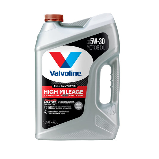 Valvoline Full Synthetic High Mileage with MaxLife Technology SAE 5W-30 Motor Oil 5 QT